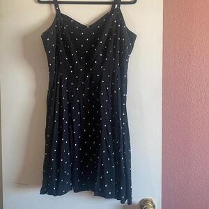 Old Navy Polka Dots Black White Dress